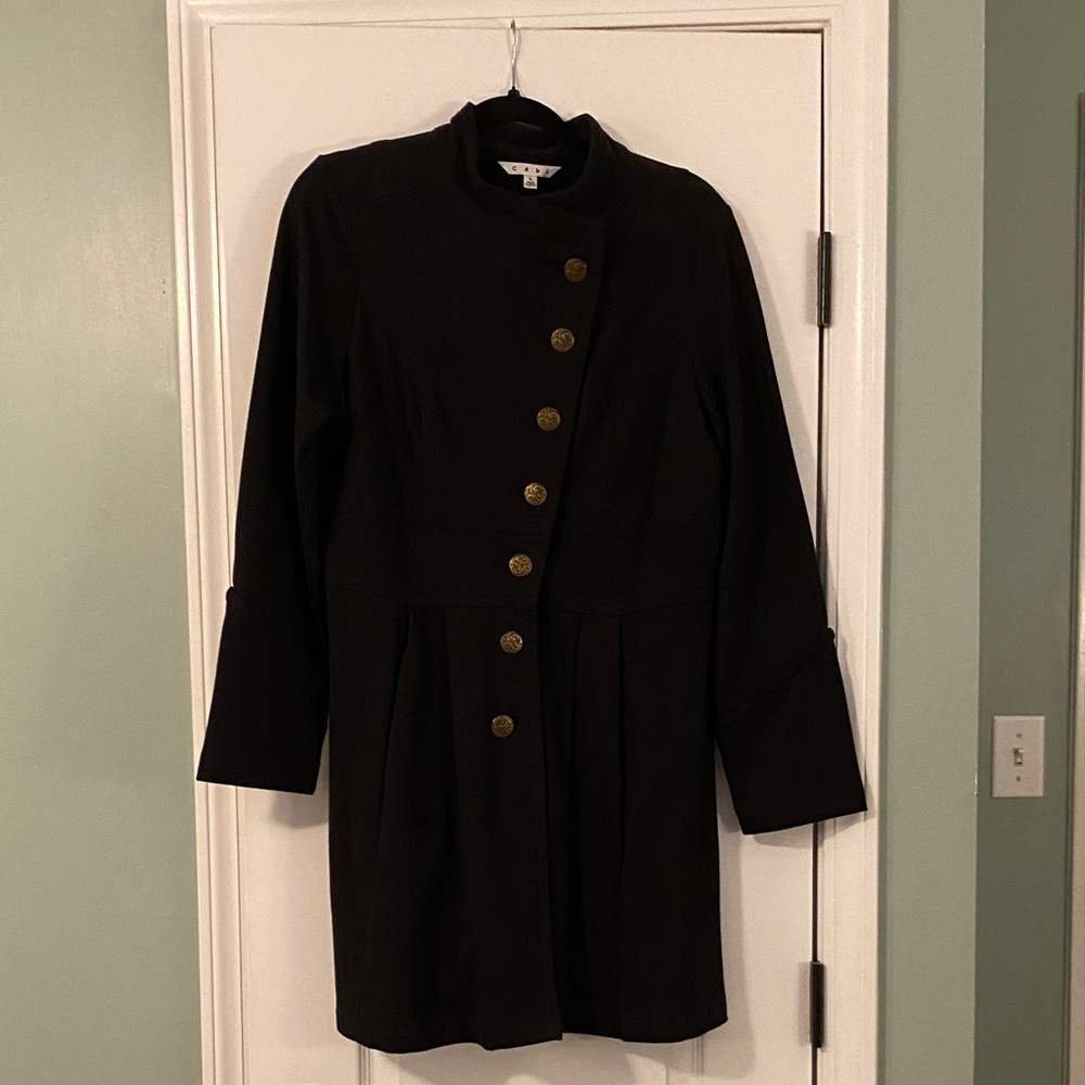 CAbi Black Button-Up Blazer Coat